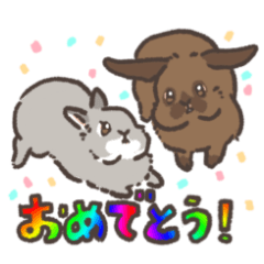 [LINEスタンプ] rabbit and...スタンプ2