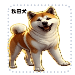 [LINEスタンプ] The high profile daily life of Akita Inu