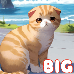 [LINEスタンプ] アニメ風なネコたちの思いやりBIGスタンプの画像（メイン）