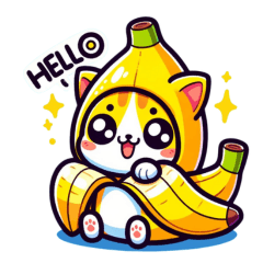[LINEスタンプ] バナナ猫のLINEスタンプの画像（メイン）