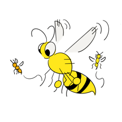 [LINEスタンプ] 蜜蜂バッチの画像（メイン）