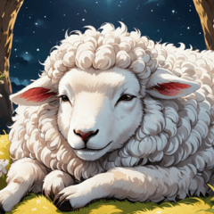 [LINEスタンプ] ほっこり可愛い羊のスタンプセットの画像（メイン）