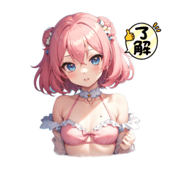 [LINEスタンプ] バカンスを楽しむ水着の女の子