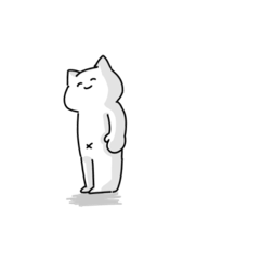 [LINEスタンプ] 微笑みが絶えないしろねこさんスタンプ