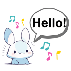 [LINEスタンプ] うさぎたち(英語)