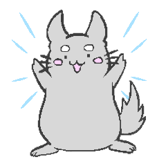 [LINEスタンプ] チンチラのひげ丸